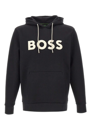 BOSS drawstring logo hoodie - Black