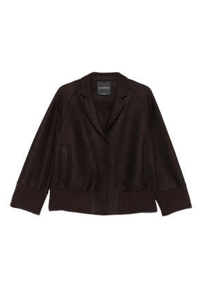 Rosso 35 ribbed-cuff wool jacket - Brown