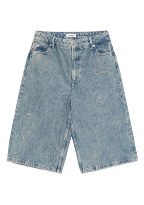 SANDRO acid-wash denim shorts - Blue