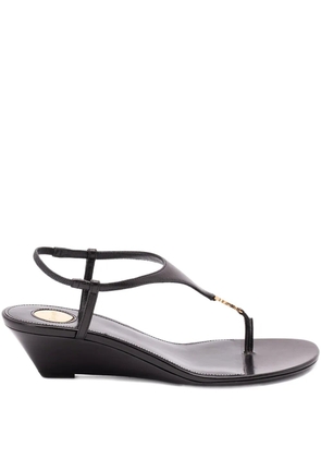 Saint Laurent leather sandals - Black