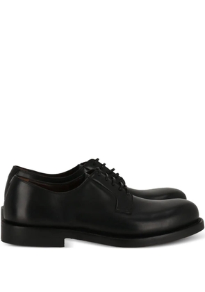 Ferragamo leather derby shoes - BLACK
