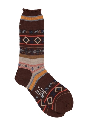 Antipast patterned socks - Brown