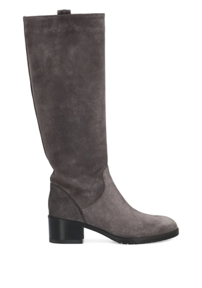 Doucal's zip-up suede boots - Grey