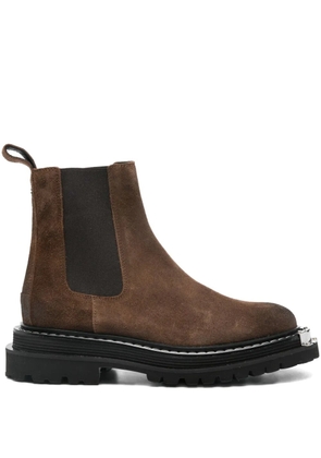 SANDRO metallic-detail boots - Brown