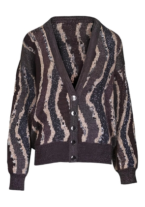 Missoni wave pattern knit cardigan - Brown