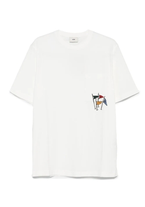 Autry flag-print crew-neck T-shirt - White