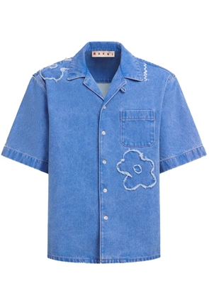 Marni floral embroidery shirt - Blue