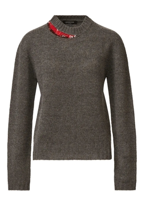 Fabiana Filippi crew-neck sweater - Grey