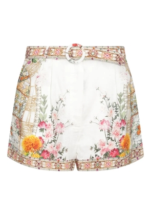 Camilla floral-print shorts - White