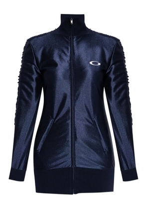 Balenciaga ruched-detail zip-up dress - Blue