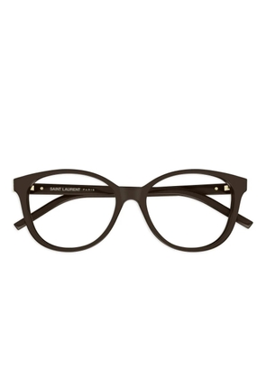 Saint Laurent Eyewear round-frame glasses - Brown