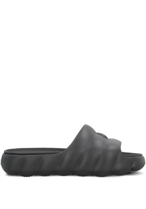 Moncler Lilo logo-patch quilted slides - Black