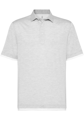 Brunello Cucinelli layered polo shirt - Grey