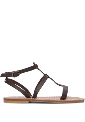 K. Jacques buckle-fastening leather sandals - Brown