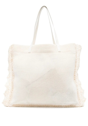 JW Anderson Ivory crochet shopping bag - Neutrals