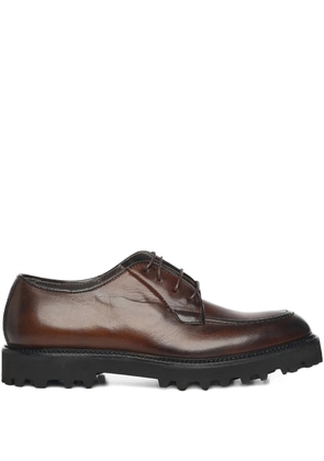 Giuliano Galiano round-toe leather derby shoes - Brown