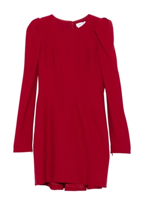 Alexander McQueen puff-sleeve fitted dress - Red