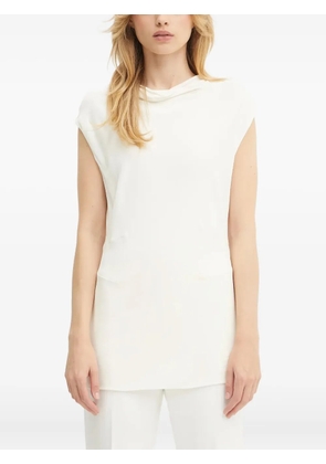 BOSS cowl-neck top - White