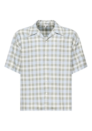 LOEWE checked short-sleeve shirt - Blue