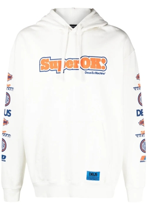 Deus Ex Machina Circuit recycled cotton hoodie - White