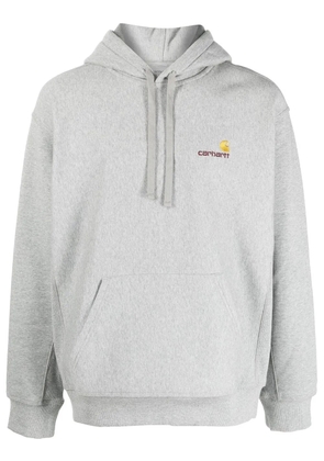Carhartt WIP embroidered-logo cotton hoodie - Grey