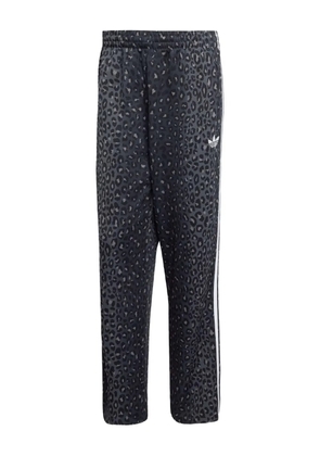 adidas Firebird leopard-print stripe trousers - Black