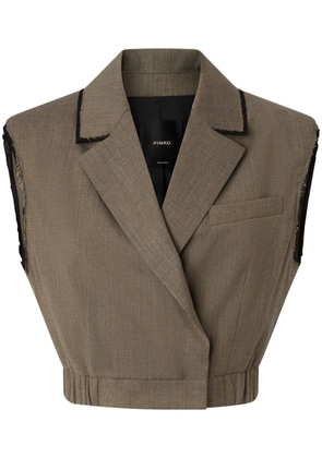 PINKO cropped waistcoat - Brown