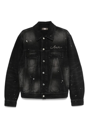 AMIRI paint-splatter denim jacket - Black