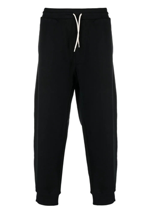 Emporio Armani mid-waist tapered-leg track pants - Black