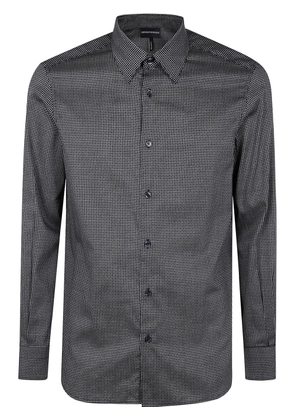 Emporio Armani geometric-pattern shirt - Black
