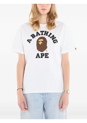 A BATHING APE® College logo-print T-shirt - White