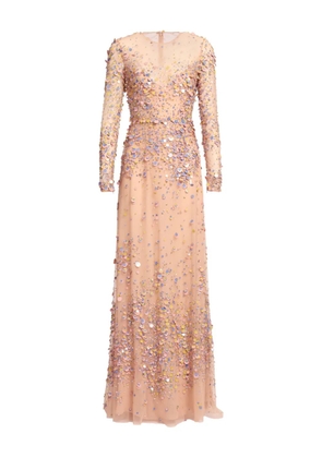 Elie Saab sequin-embellished maxi dress - Pink