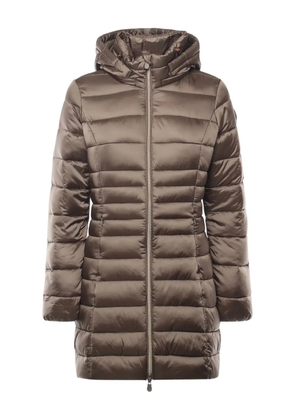 Save The Duck hooded zip coat - Brown