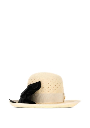Valentino Garavani perforated-bow hat - Neutrals
