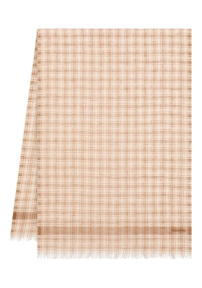 Ferragamo tartan scarf - Neutrals