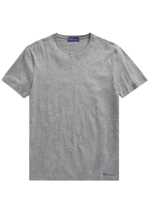 Ralph Lauren Purple Label logo-embroidered cotton T-shirt - Grey