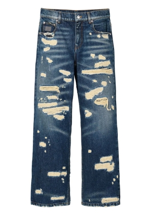 Marc Jacobs distressed straight-leg jeans - Blue