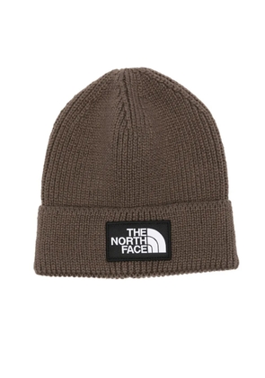 The North Face logo-patch beanie - Brown