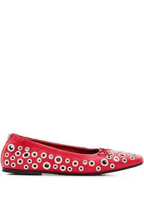 Golden Goose eyelet-vents ballet flats - Red