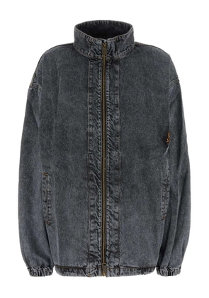 Y/Project funnel-neck denim jacket - Grey