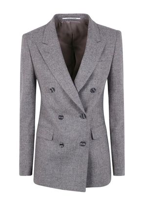 Tagliatore herringbone double-breasted jacket - Grey
