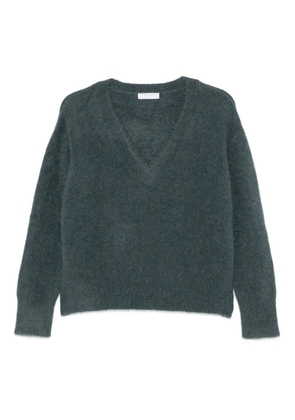 Majestic Filatures V-neck long-sleeve sweater - Green