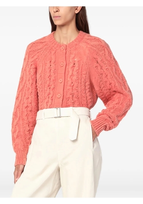 MARANT ÉTOILE cable-knit buttoned cardigan - Pink