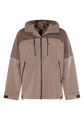 The North Face EG Devils Thumb grid-pattern hooded jacket - Brown