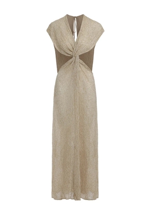 Savannah Morrow Fiori twisted maxi dress - Neutrals