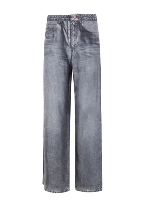 Pierre-Louis Mascia faded faux denim trousers - Grey