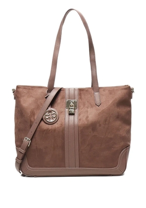 V°73 Georgia padlock suede shoulder bag - Brown