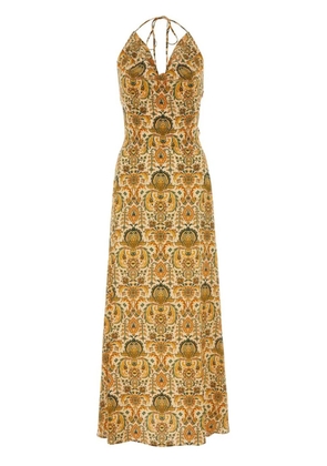 PANTAMOLLE Rosy maxi dress - Orange