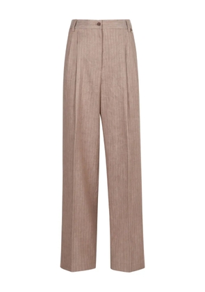 Herno pinstripe trousers - Neutrals