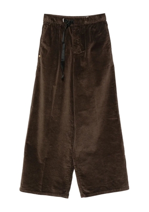 White Sand drawstring-waist cropped trousers - Brown